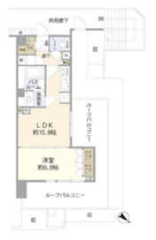 オープンレジデンシア神楽坂ウエストテラス 4階 間取り図