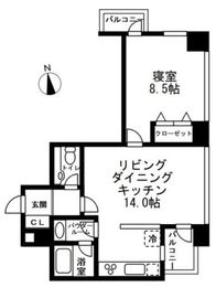 レジディアタワー麻布十番 2304 間取り図