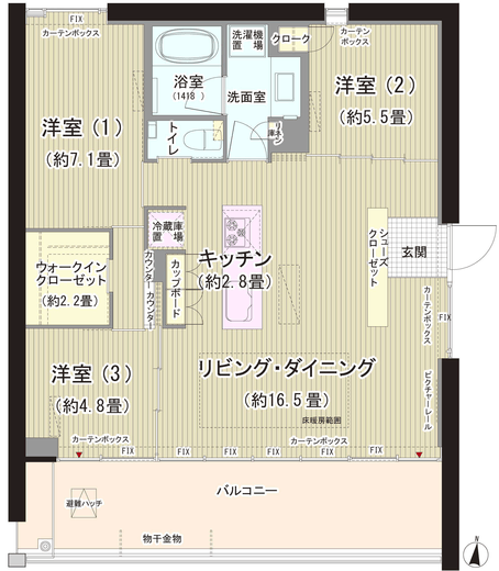 ガーデニエール砧ウエスト 606 間取り図