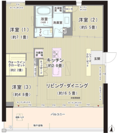 ガーデニエール砧ウエスト 606 間取り図