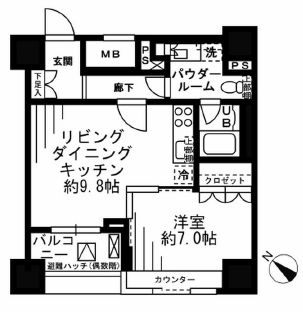 レジディア勝どき 604 間取り図
