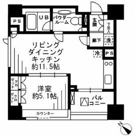 レジディア勝どき 1103 間取り図