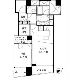 品川Vタワー タワー棟 9階 間取り図