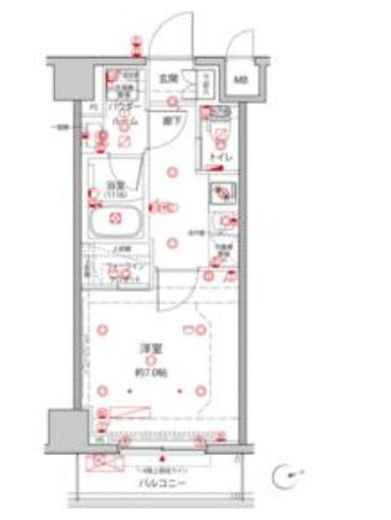 クレイシアIDZ王子 2階 間取り図