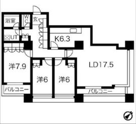 グランパークハイツ 2103 間取り図