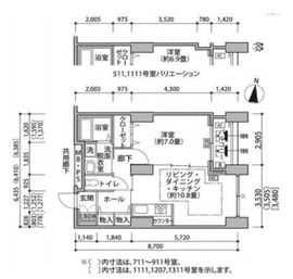 東雲キャナルコートCODAN 14-1111 間取り図