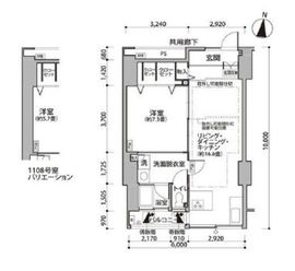 東雲キャナルコートCODAN 11-1108 間取り図