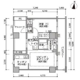 東雲キャナルコートCODAN 19-1209 間取り図