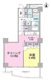 文京グリーンコートビュータワー本駒込 B1507 間取り図