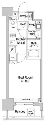 コンフォリア三田EAST 204 間取り図
