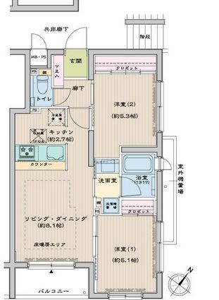 プレシャスヒル大崎 1階 間取り図