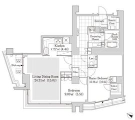 ラ・トゥール渋谷神南 1502 間取り図