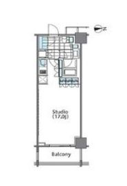 コンフォリア新宿イーストサイドタワー 725 間取り図