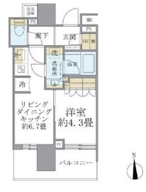 ブリリア秋葉原 4階 間取り図