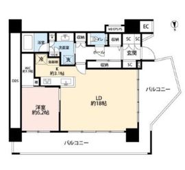 パークタワー東雲 41階 間取り図