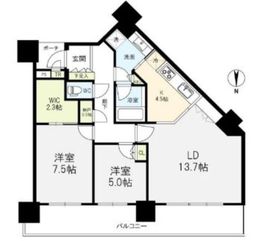 シティタワー品川 27階 間取り図