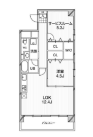 アーバンフラッツ芝浦 304 間取り図