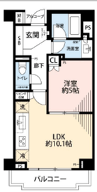 ピアースコード代々木参宮橋 107 間取り図