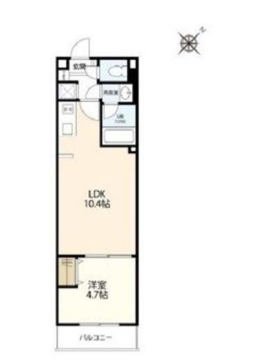 ウェルスクエアイズム千駄ヶ谷 203 間取り図