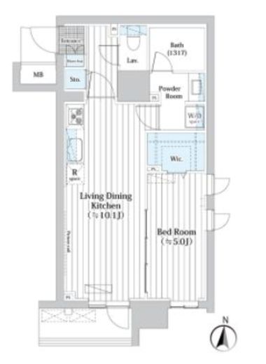 L・BASE押上North・South N101 間取り図