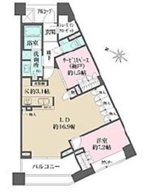 パークハウス東中野リヴゴーシュ 7階 間取り図