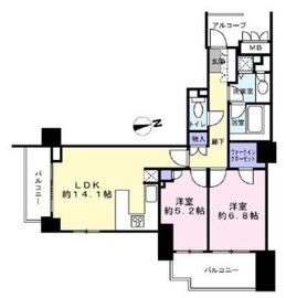 タワーテラス目黒青葉台 15階 間取り図