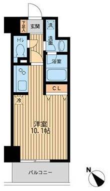 ブライズ神田岩本町 104 間取り図