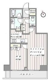 ザ・パークハウス新宿タワー 9階 間取り図