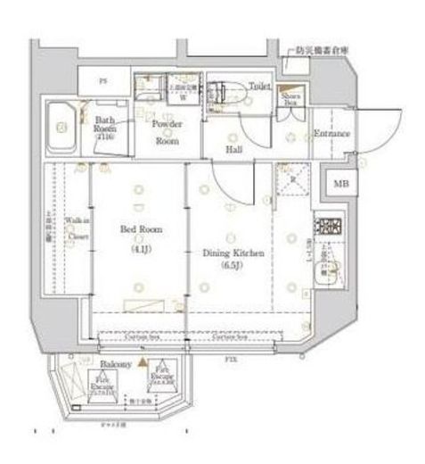 ログ初台 203 間取り図