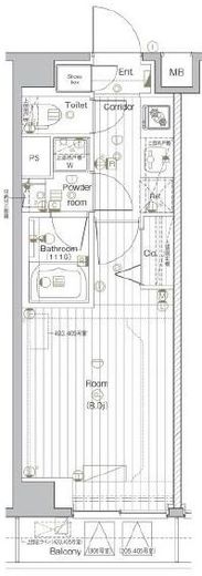 プレミアムキューブ・ジー北新宿DEUX 3階 間取り図