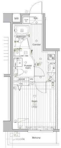 プレミアムキューブ・ジー北新宿DEUX 3階 間取り図