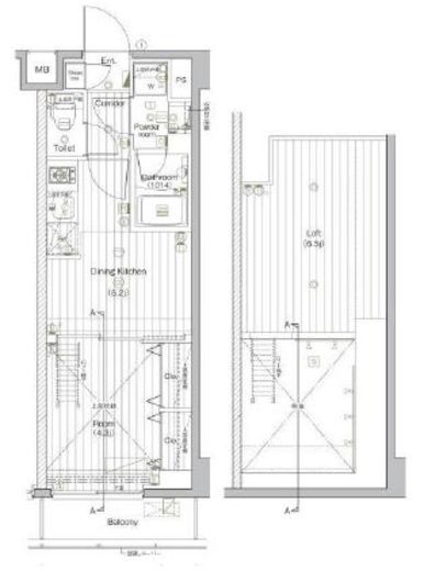 プレミアムキューブ・ジー北新宿DEUX 地下1階 間取り図