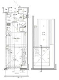 プレミアムキューブ・ジー北新宿DEUX 1階 間取り図