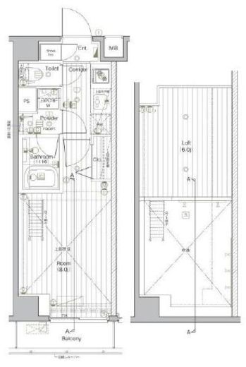 プレミアムキューブ・ジー北新宿DEUX 1階 間取り図