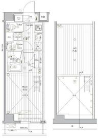 プレミアムキューブ・ジー北新宿DEUX 5階 間取り図