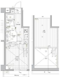 プレミアムキューブ・ジー北新宿DEUX 4階 間取り図