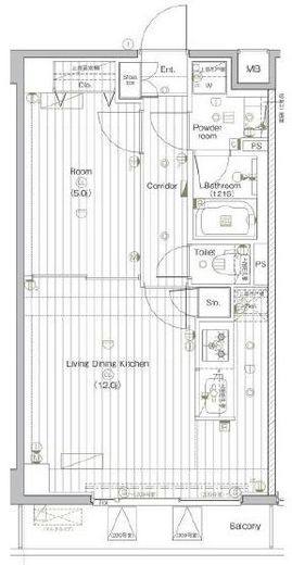 プレミアムキューブ・ジー北新宿DEUX 3階 間取り図
