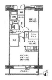 アクティ目黒駅前 1号棟 713 間取り図