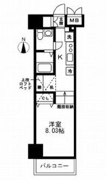 レジディア上野御徒町 803 間取り図