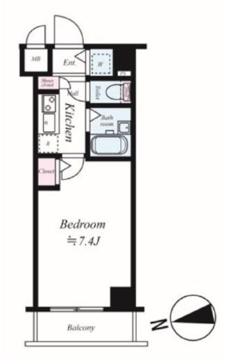 グランド・ガーラ三田 514 間取り図