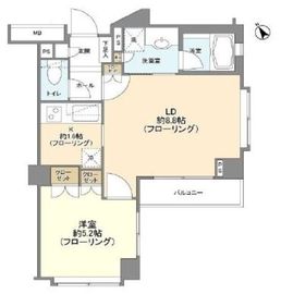 クオリア恵比寿サウス 5階 間取り図