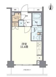 グローリオ東新宿 4階 間取り図