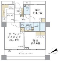 プラウド駒込 9階 間取り図