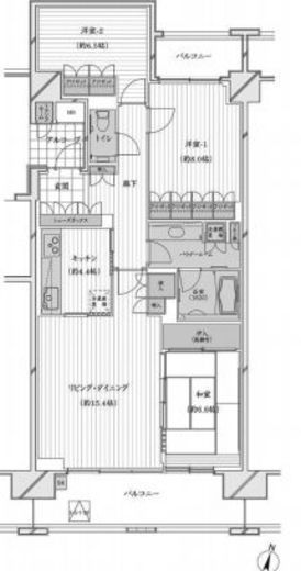 深沢ハウス 4階 間取り図