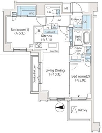 グランツオーベル中野 4階 間取り図