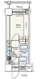 ドゥーエ新富町 404 間取り図