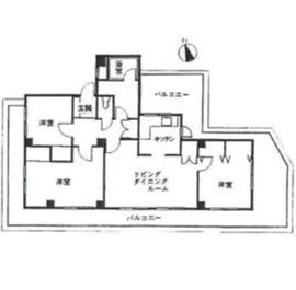 麻布台リハイム 4階 間取り図