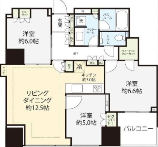 シティタワーズ豊洲ザ・ツイン サウスタワー 5階 間取り図