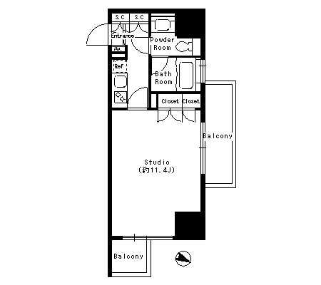 アジリア南麻布J's 506 間取り図