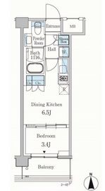 パークアクシス東蒲田 808 間取り図